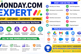be your monday com expert for setup, CRM, workflow and automation