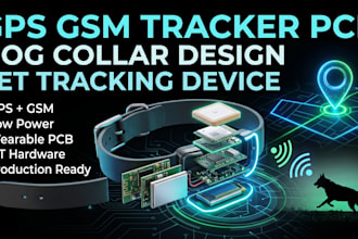 design wearable gps GSM tracker pcb for dog collar pet tracking