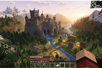 build a custom minecraft city map, server spawn and fantasy world