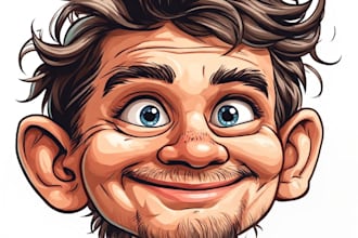 draw a caricature portrait illustration
