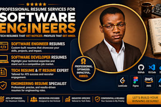 write software engineer, cybersecurity, software developer, tech, and IT resume