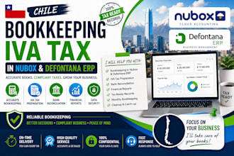 provide chile bookkeeping iva tax in nubox and defontana erp