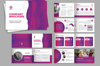 design business brochure for solar plumping construction firm seasonal promos