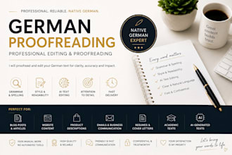 proofread and edit your german text professionally