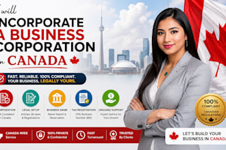 incorporate a business corporation in canada company registration gst hst  24hrs