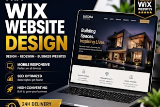 build wix website design, wix website redesign, or wix business website design