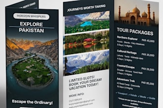 design a custom trifold brochure with print ready files