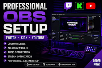 setup obs studio professionally for twitch, kick, and youtube