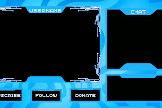 design professional streaming overlay and streamer graphics