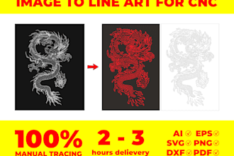 manually vector trace image for cnc laser plasma cutting