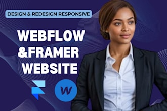 design, redesign webflow website framer website, landing page website developer