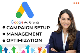setup manage google ads grant ppc campaign  adsword  for non profit organization