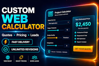 create custom web calculator for quotes, pricing, and leads