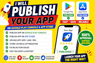 publish app to google play console and app store