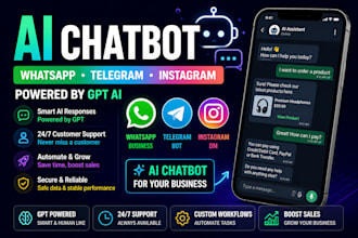 build ai chatbots for whatsapp, telegram and instagram