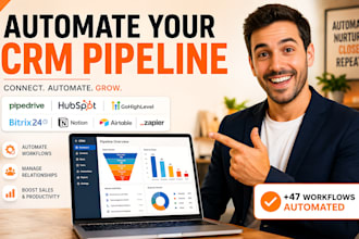 pipedrive hubspot crm gohighlevel bitrix24 close crm attio zapier automation