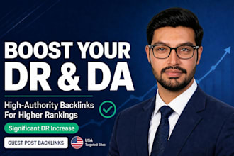 increase website DR and da with high authority backlinks