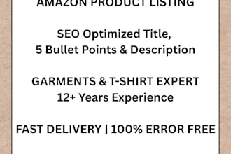 do amazon product listing for garments tshirt polo