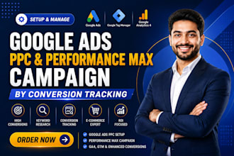 setup google ads PPC and performance max campaign with conversion tracking