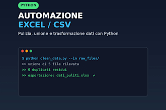 automazione file excel CSV