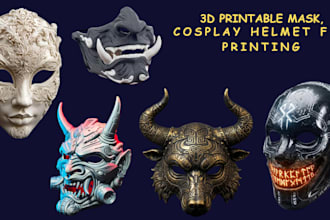 do printable 3d mask oni mask wearable mask 3d helmet model stl for 3d printing