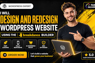 design and redesign wordpress website breakdance builder