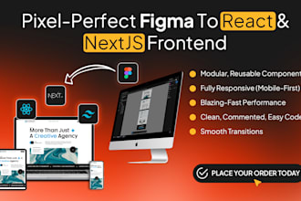 convert figma to react or build nextjs frontend app