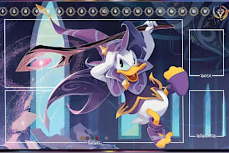 design custom tcg playmat artwork for mtg pokemon yugioh card games