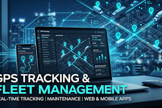 develop gps tracking, fleet management, maintenance web and mobile apps