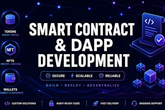 develop smart contract, dapp, defi, nft and web3 blockchain project