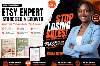 design etsy digital products for etsy shop setup, etsy product listing, etsy SEO