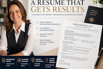 write your financial services resume