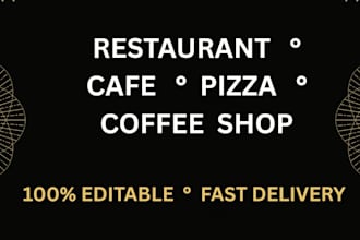 design modern restaurant cafe pizza menu PDF canva