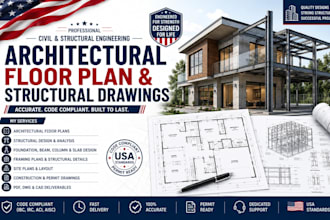 civil and structural engineering architectural floor plan and structural drawing