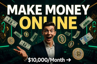 professional youtube thumbnails for make money online and faceless channels