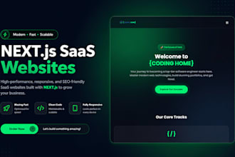 build a modern, scalable next js saas website for your business