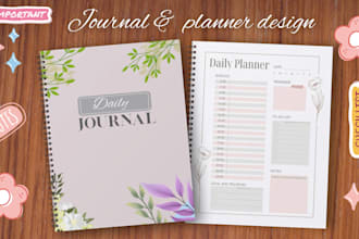 design editable daily planner workbook and journals in canva