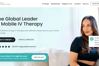 build wix iv hydration website iv clinic therapy drip infusion website