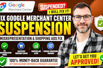 fix google merchant center suspension and misrepresentation and shopping ads fix