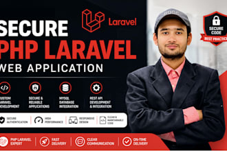 develop a secure PHP laravel web application
