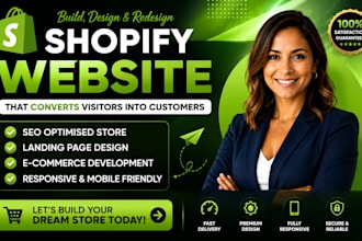 build, design or redesign your shopify website that convert, shopify developer