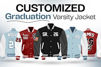 design a custom varsity letterman jacket for your graduation