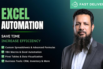 do ms excel automation, excel vba macro, and spreadsheet automation