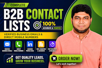 build b2b contact lists with verified emails and direct mobile numbers
