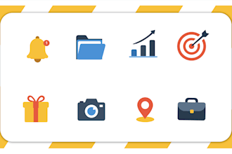 design minimalist flat icons and custom icon set