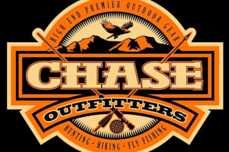 design outdoor gear brand vintage logo design with business