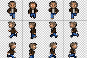 create pixel art sprite sheet animation, game assets, sprite sheet