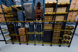 design 3d industrial logistics park flythrough warehouse animation, 3d video