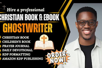 ghostwrite your christian devotional, sermon, or prayer book journal
