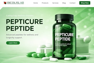 buil supplement peptide website peptide ecommerce website design peptide website